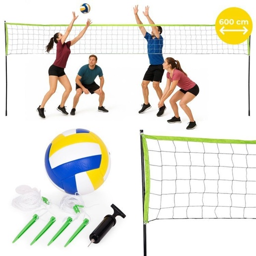 ModernHome Sklopiva sportska mreža 600×240 cm za odbojku i badminton – MOVEPRO VS-5.7X2.3