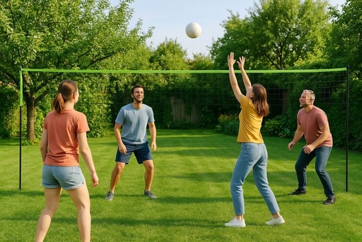 ModernHome Sklopiva sportska mreža 600×240 cm za odbojku i badminton – MOVEPRO VS-5.7X2.3