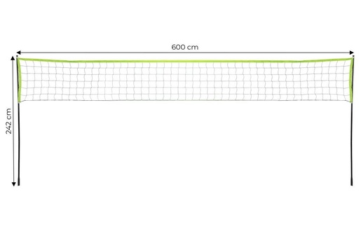 ModernHome Sklopiva sportska mreža 600×240 cm za odbojku i badminton – MOVEPRO VS-5.7X2.3