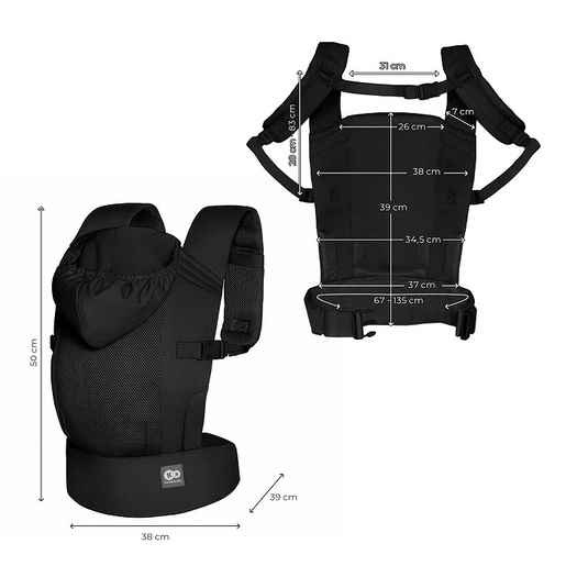 KINDERKRAFT NOSILJKA ZA BEBU CARRYBEE BLACK KNCABE00BLK0000