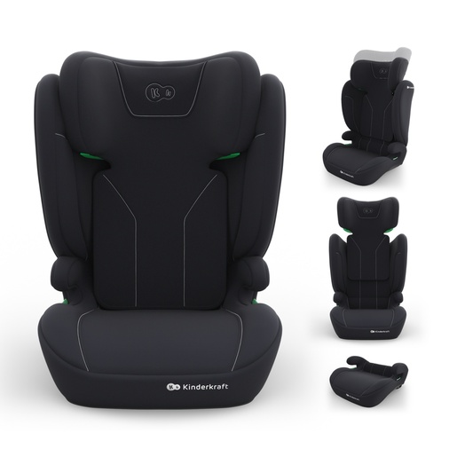 KINDERKRAFT AUTOSEDISTE I-SPARK 2 PLUS I SIZE BLACK KCISPA02BLKPL00