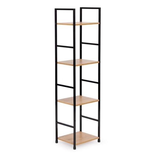 ModernHome Drvena polica sa metalnim LOFT okvirom, 4 nivoa, u boji hrasta - CWJ3024112L WO