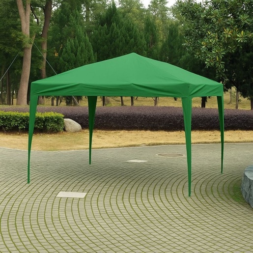 MULTIGARDEN Baštenski šator/paviljon 3×3 m, automatski rasklopiv, sa 4 bočne stranice zeleni – PAW-3X3-A-4W-GR