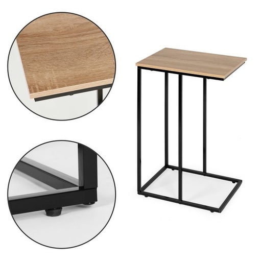 ModernHome Pomoćni bočni stočić za laptop sa metalnim okvirom, BJ403066BT