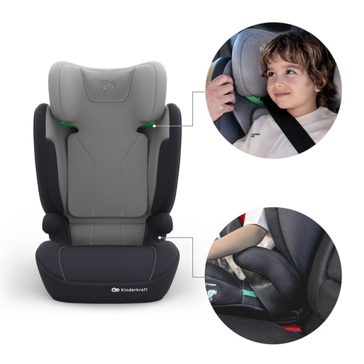 KINDERKRAFT AUTOSEDISTE I-SPARK 2 PLUS I SIZE GREY KCISPA02GRYPL00
