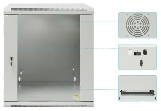 Rack orman Intellinet 711890 19"/12U 570x600x635/staklena vrata/bravica