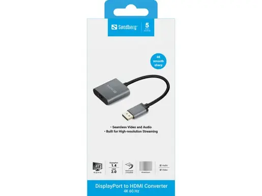 Adapter Sandberg DisplayProt 1.4- HDMI M/F 2.0 4K 509-19