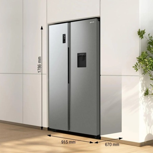 Gorenje side by side frižider NRR9185EAXLWD, 547 l, NoFrost, siva