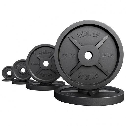 Gorilla sports Olimpijski tegovi od livenog gvožđa 50/51 mm 2x5, 2x10 kg