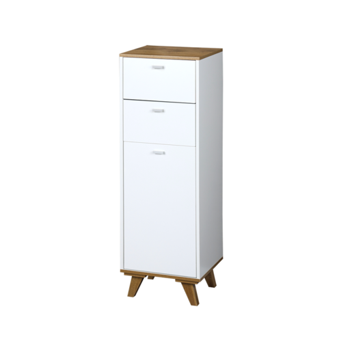 KESPER KSP15992 ORMARIĆ SA 2 LADICE I 1 VRATIMA 32X28X96 CM BELI LAK