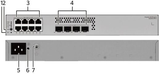 Huawei eKit Switch S220S-8P4J, 8p, 4xSFP, PoE+ 128W