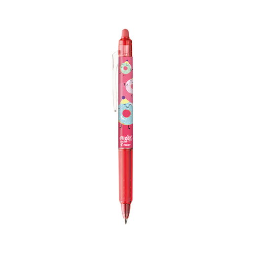 PILOT ROLER FANCY WINTER FRIXION BALL CLICKER 0.7 KORALNO ROZE, plavi ispis