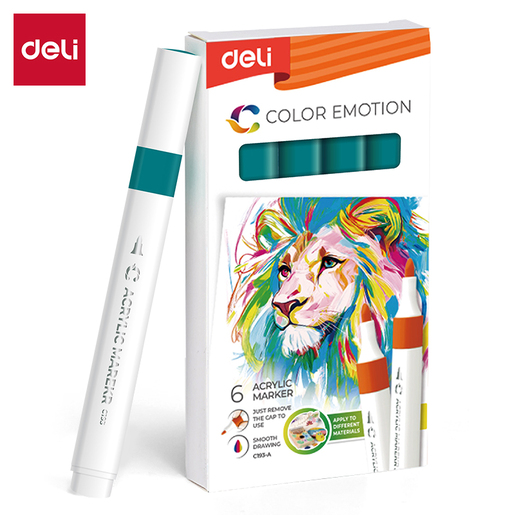 DELI MARKER AKRILNI ZELENO PLAVI 35 COLOR EMOTION EC193A-Peacock Green