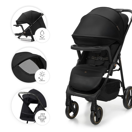 KINDERKRAFT KOLICA ZA BEBE SA TACNOM TRIG 3 BLACK KSTRIG03BLK000T