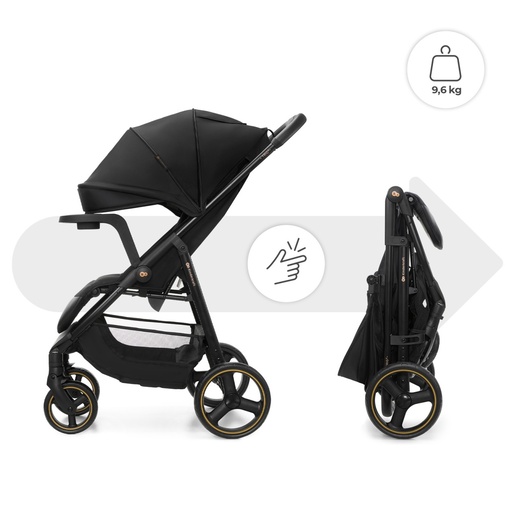 KINDERKRAFT KOLICA ZA BEBE SA TACNOM TRIG 3 BLACK KSTRIG03BLK000T