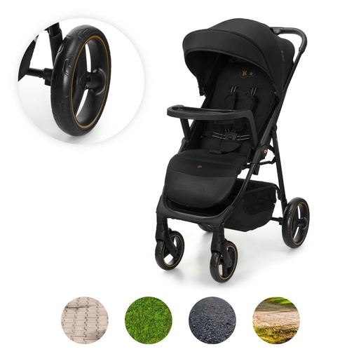 KINDERKRAFT KOLICA ZA BEBE SA TACNOM TRIG 3 BLACK KSTRIG03BLK000T