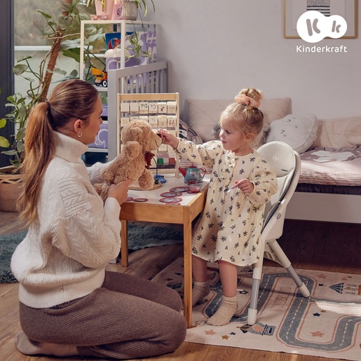 KINDERKRAFT STOLICA ZA HRANJENJE 2U1 DINNLY BIEGE KHDINN00BEG0000