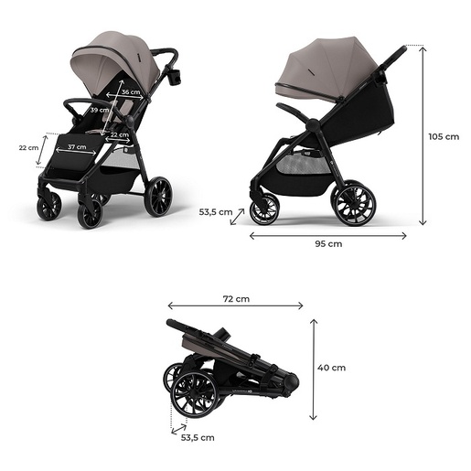 KINDERKRAFT KOLICA ZA BEBE GRANDE 2 BEIGE KSGRAN02BEG0000