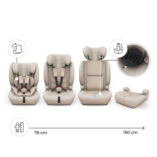 KINDERKRAFT AUTOSEDIŠTE COMFORT UP 2 PLUS I-SIZE BEIGE KCCOUP02BEGPL00