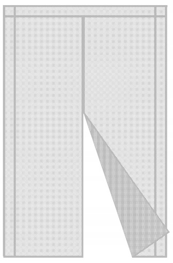 CHOMIK Magnetna zavesa protiv insekata za vrata 80/90/100 × 210/220 cm, bela HEB7747