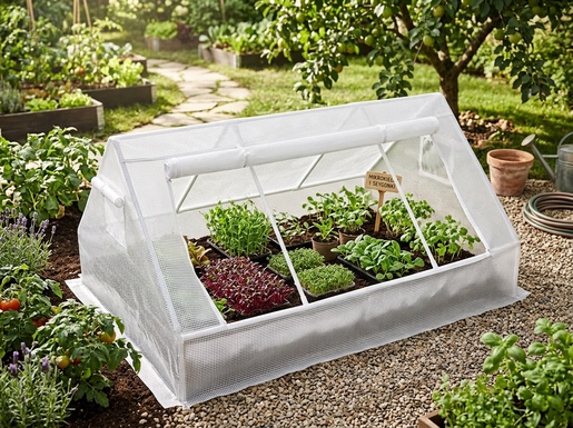 CHOMIK Mini baštenski plastenik beli 180 × 140 × 94 cm TUN0773