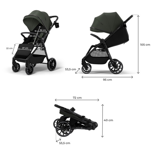 KINDERKRAFT KOLICA ZA BEBE GRANDE 2 GREEN KSGRAN02GRE0000