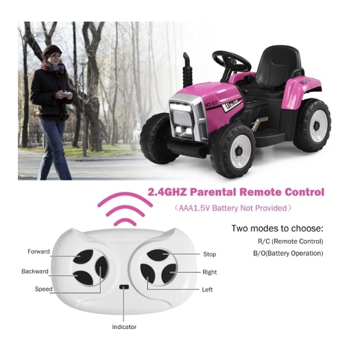 Winnerbike Traktor na akumulator tract xmx611 pink Bck0942