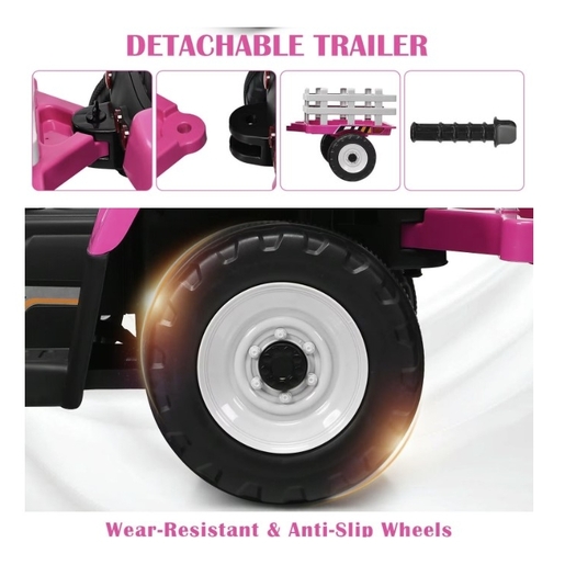 Winnerbike Traktor na akumulator tract xmx611 pink Bck0942