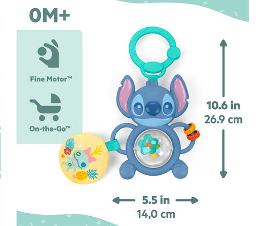 KIDS II BS DISNEY BABY IGRACKA STITCH TUMMY TUMBLE ZA KOLICA 17472 (0m+)