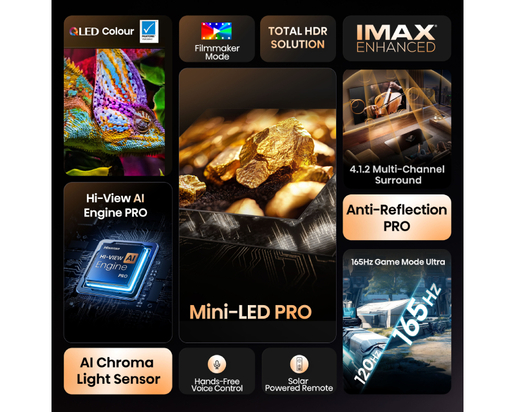 Hisense ULED Mini-LED TV 85U8Q, 4K Ultra HD, VIDAA Smart OS