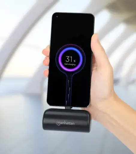 Powerbank Manhattan 1026336 5000mAh 10W/Black/USB-C