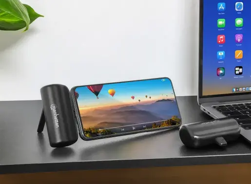 Powerbank Manhattan 1026336 5000mAh 10W/Black/USB-C