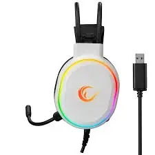 Slušalice žične gaming Rampage ROGUE RGB bele 36120