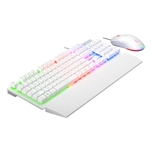 Tastatura+miš žični set Rampage KM-RX7 FORTUNA V2 beli 42578