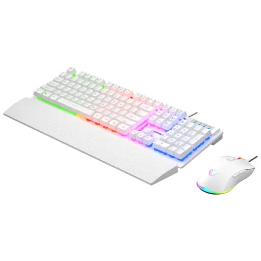 Tastatura+miš žični set Rampage KM-RX7 FORTUNA V2 beli 42578