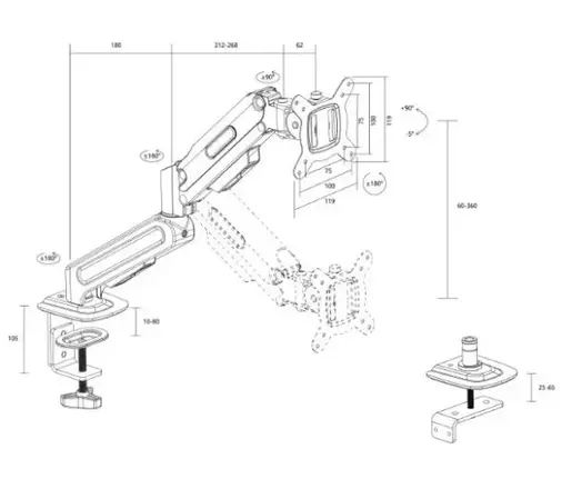 Stoni nosač za monitor ATON ATPS82 13â€“32" do 9 kg