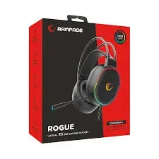Slušalice žične gaming Rampage ROGUE RGB crne 36162