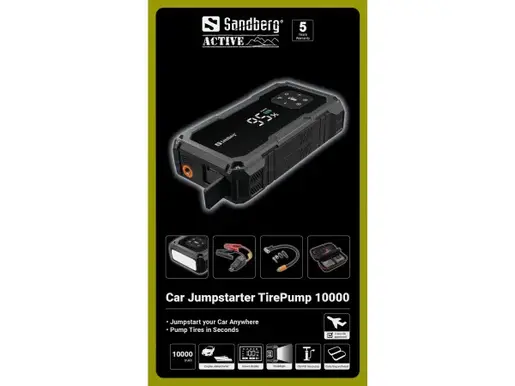 Baterijski kompresor/powerbank Sandberg 421-21 Jumpstarter 10000mAh/lampa