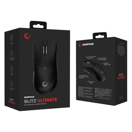Miš Wireless/Bluetooth gaming Rampage BLITZ ULTIMATE 8K crni 41824