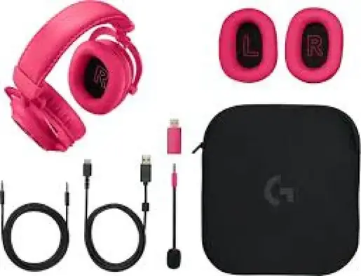Slušalice Wireless gaming Logitech PRO X 2 Lightspeed roze 981-001275