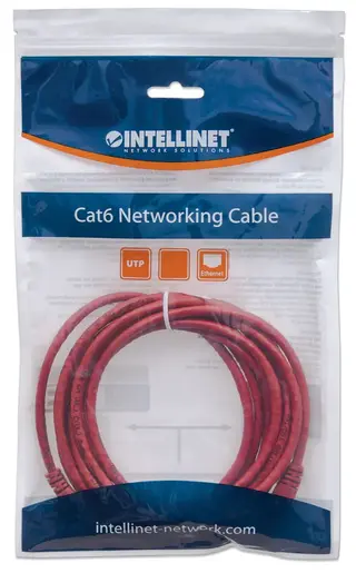 LAN UTP kabl intellinet 342179 Cat6 CCA/Crveni/3m