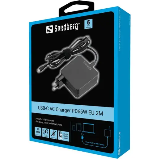 Punjač za laptop Sandberg AC 65W USB-C 135-79