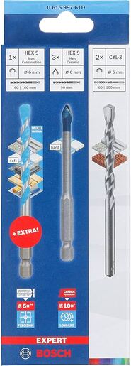 Bosch HEX-9 Hard Ceramic set + CYL-3 + HEX-9MC 061599761D
