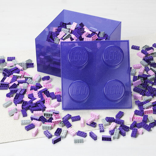 LEGO kutija za odlaganje sa poklopcem (4): Svetlucava ljubičasta 40090800