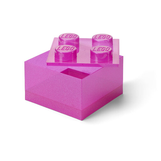 LEGO kutija za odlaganje sa poklopcem (4): Svetlucavo roze 40090801