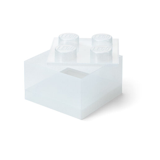 LEGO kutija za odlaganje sa poklopcem (4): Svetlucavo prozirna 40090803