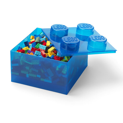 LEGO kutija za odlaganje sa poklopcem (4): Svetlucavo plava 40090805