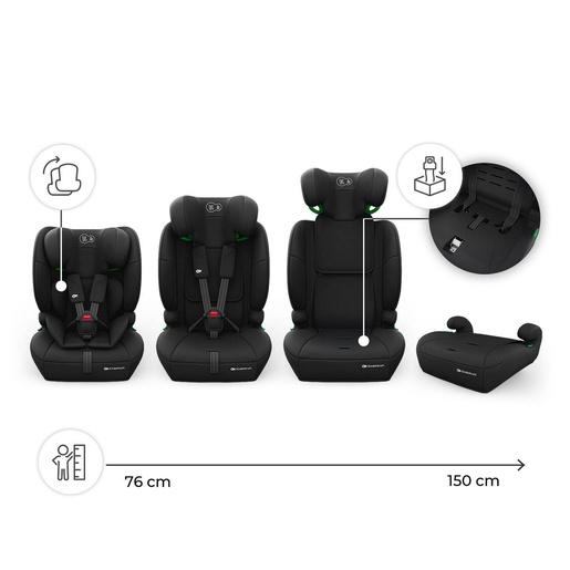 KINDERKRAFT AUTO SEDIŠTE COMFORT UP 2 PLUS i-Size black KCCOUP02BLKPL00