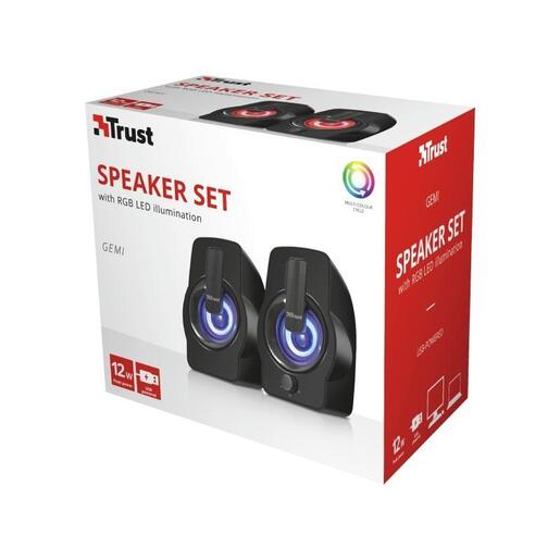 Trust GEMI 2.0 SPEAKER RGB BLACK 12W (22948)