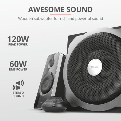 Trust TYTAN 2.1 SPEAKER Black 120W (19019)